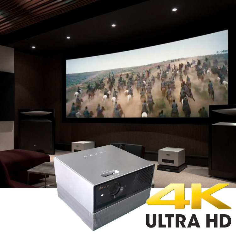 2500 ansi lumens 3LCD 4K ultra HD home cinema theatre 4k laser projector TV