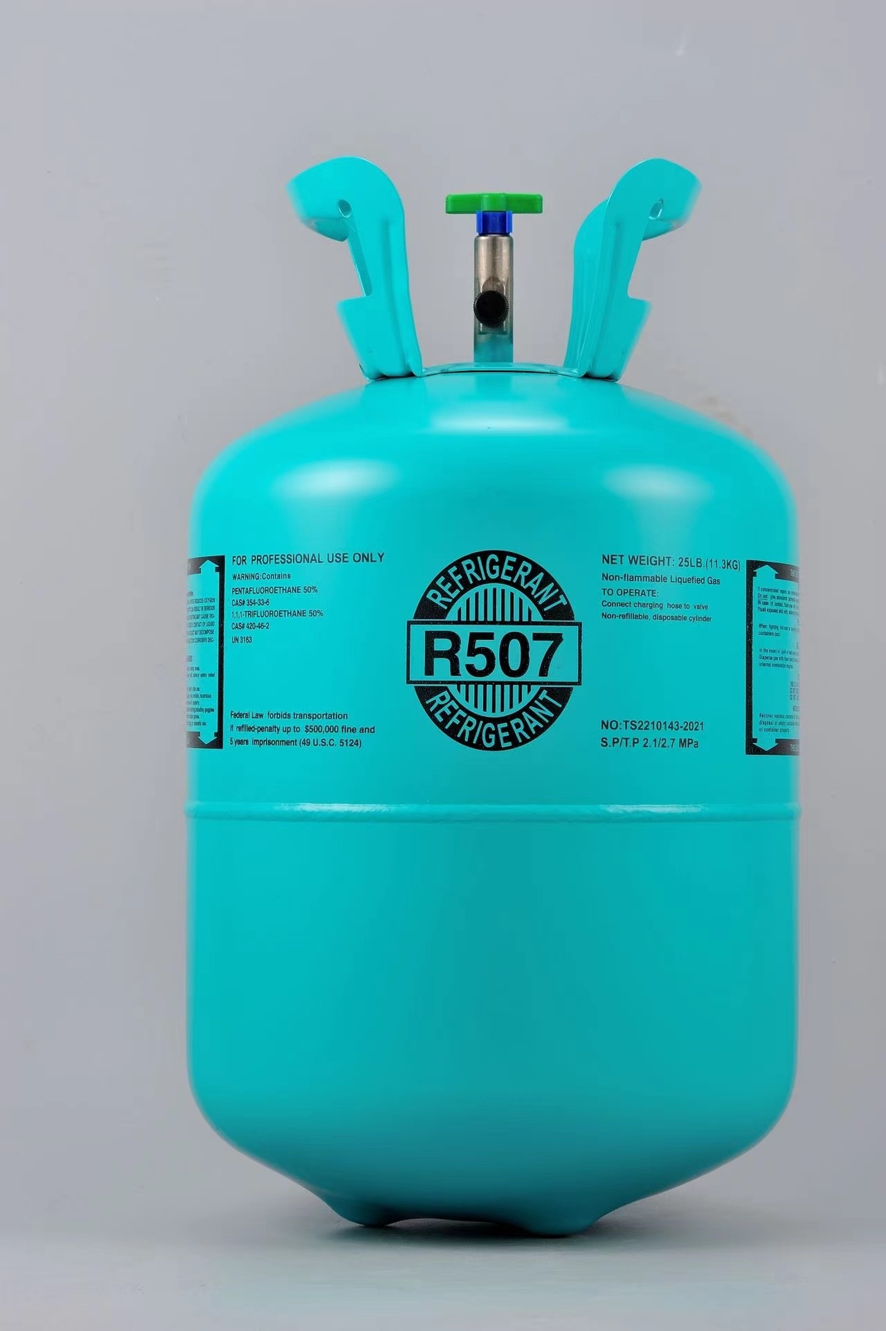 Factory supply pure gas refrigerant r507 11.3kg cylinder gas r507a r507c refrigerant