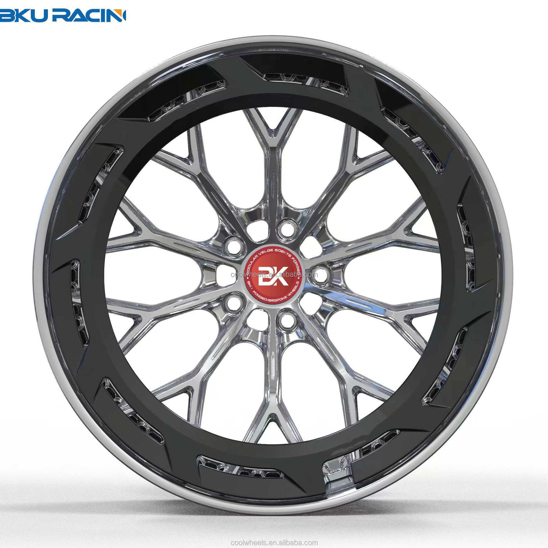 Bku racing 5x120 5x112 wheels 19 20 21inch 2 piece forged alloy carbon fiber Wheels rims for Mercedes benz C63s Bmw Audi