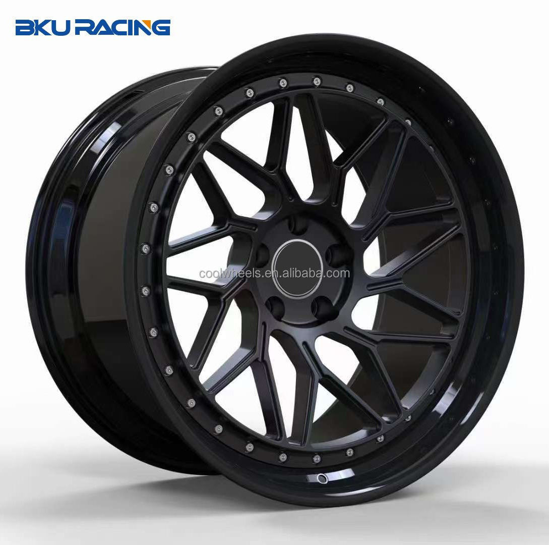 Bku racing 2 piece 5x120 wheels forged 20 21 22 inch alloy wheels rims for bmw wheels G30 G82 G80 F82 E92 M3 M4 M5 M2