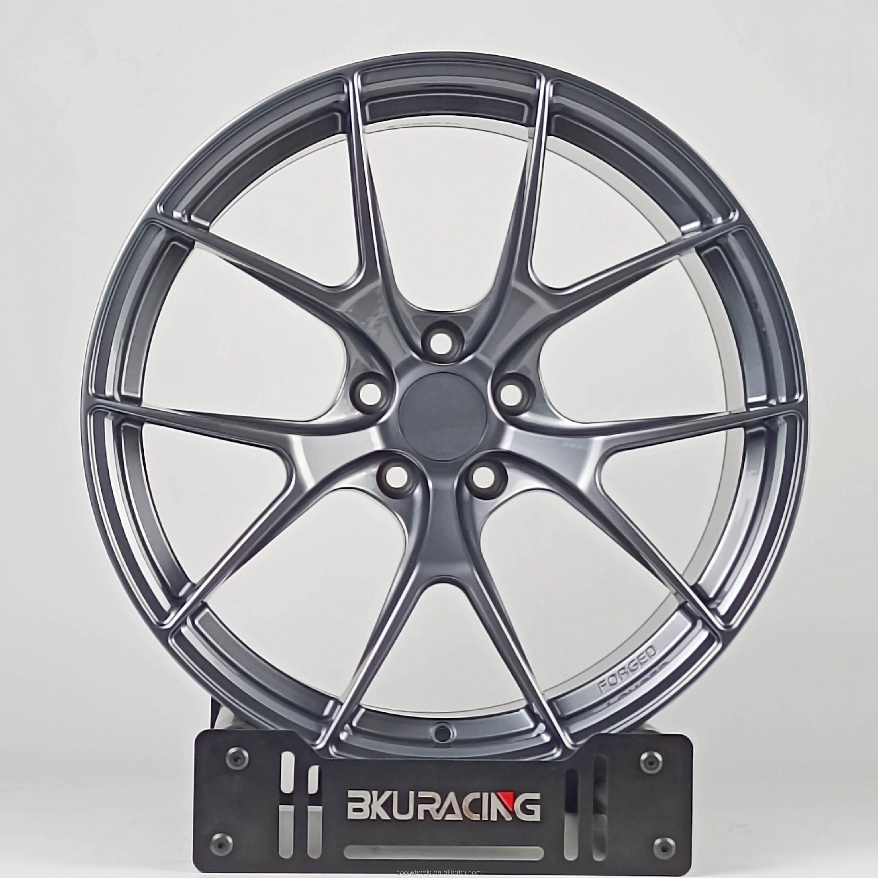 Bku racing 5x120 wheels 18 19 20 21 inch monoblock custom forged alloy racing car wheels rim for bmw wheels E46 E38 E60 E90 E92