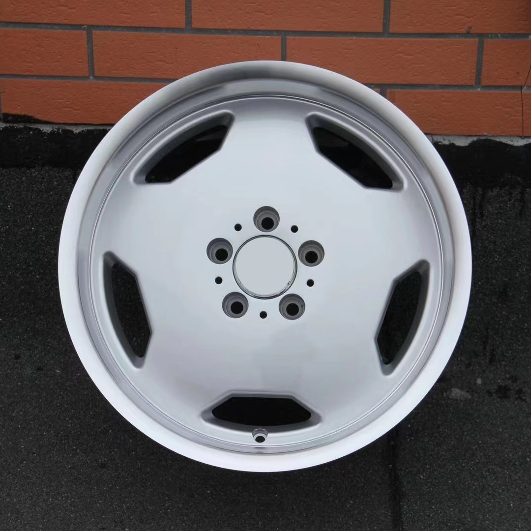 Bku racing for mercedes w124 w160 w126 5x112 wheels 18 17 inch rims 5 holes silver paint 8J 9J concave casting alloy wheels jant