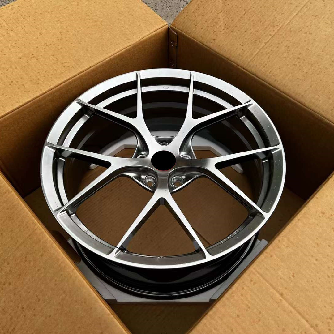 Bku racing passenger car wheels 19 inch rims 5x114.3 sport racing five spokes gloss black for civic accord nissan rims