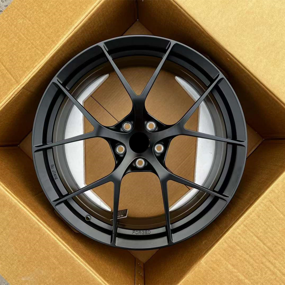 Bku racing passenger car wheels 19 inch rims 5x114.3 sport racing five spokes gloss black for civic accord nissan rims