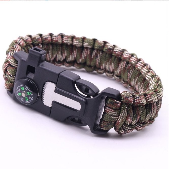 Paracord Survival Bracelet / Survival Bracelets for Men Paracord Tactical 6-in-1 Camping Gear Kits