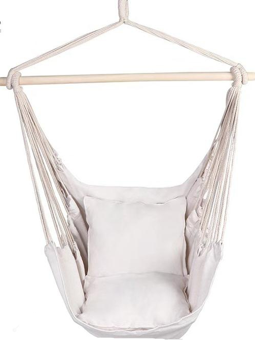 Wholesale Cotton Bedroom Hanging Swing Hammock Chair for Bedroom With Wood