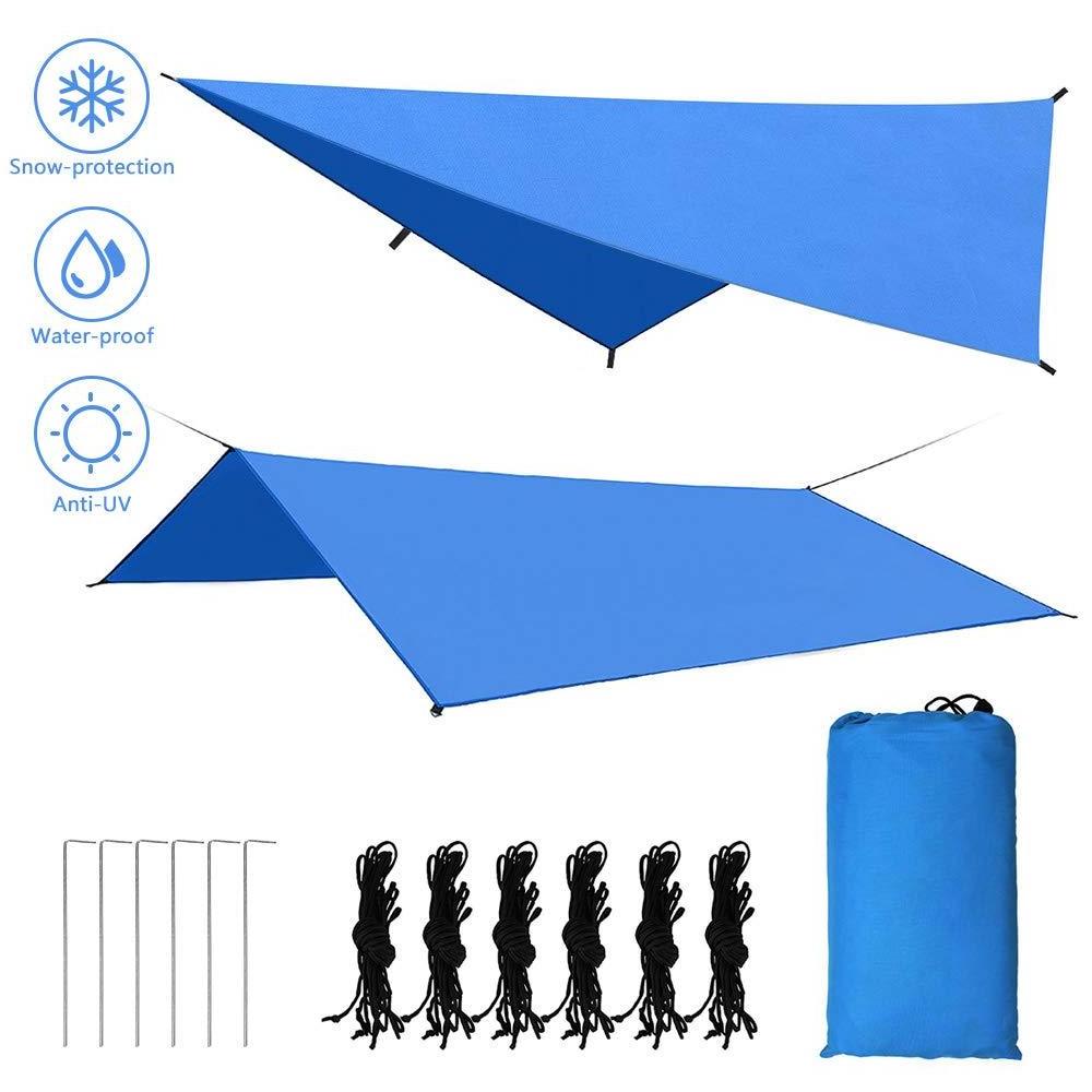 Waterproof Tarp with UV Protection & Ultralight Nylon Camping Tarp- Hammock Rain Fly