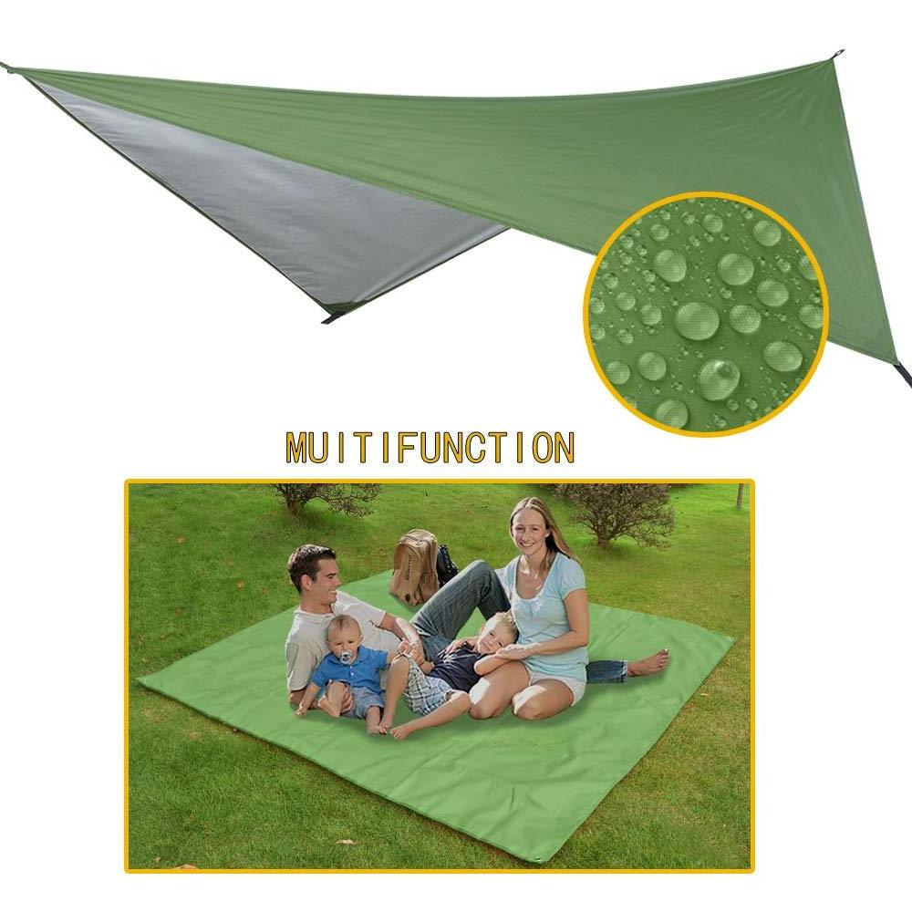 Portable Camping Hammock Set / Lightweight Nylon Parachute Outdoor Sleeping Hammock with Mosquito Net and rain fly