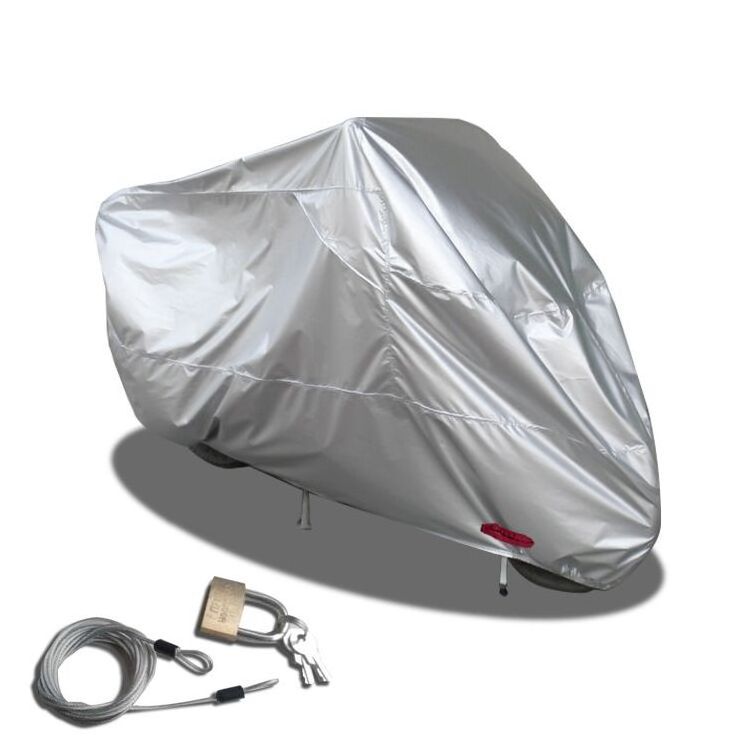 Heavy Duty Motorcycle Cover with Cable & Lock / Waterproof Motorcycle Cover Shelter Rain UV All Weather Protection