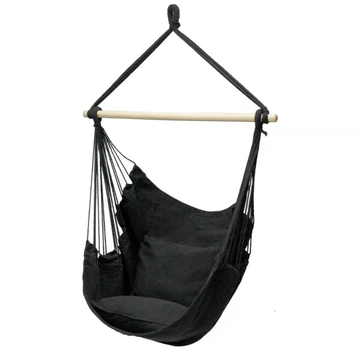 Wholesale Cotton Bedroom Hanging Swing Hammock Chair for Bedroom With Wood