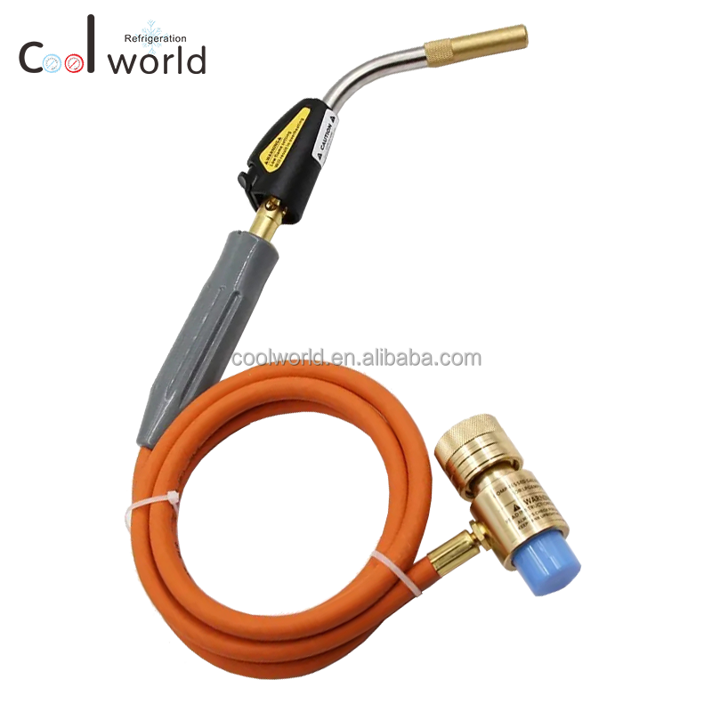 WT-9 Self-Ignition Propane Soldering Torch Mapp Gas hose Welding Torch with Brass Head