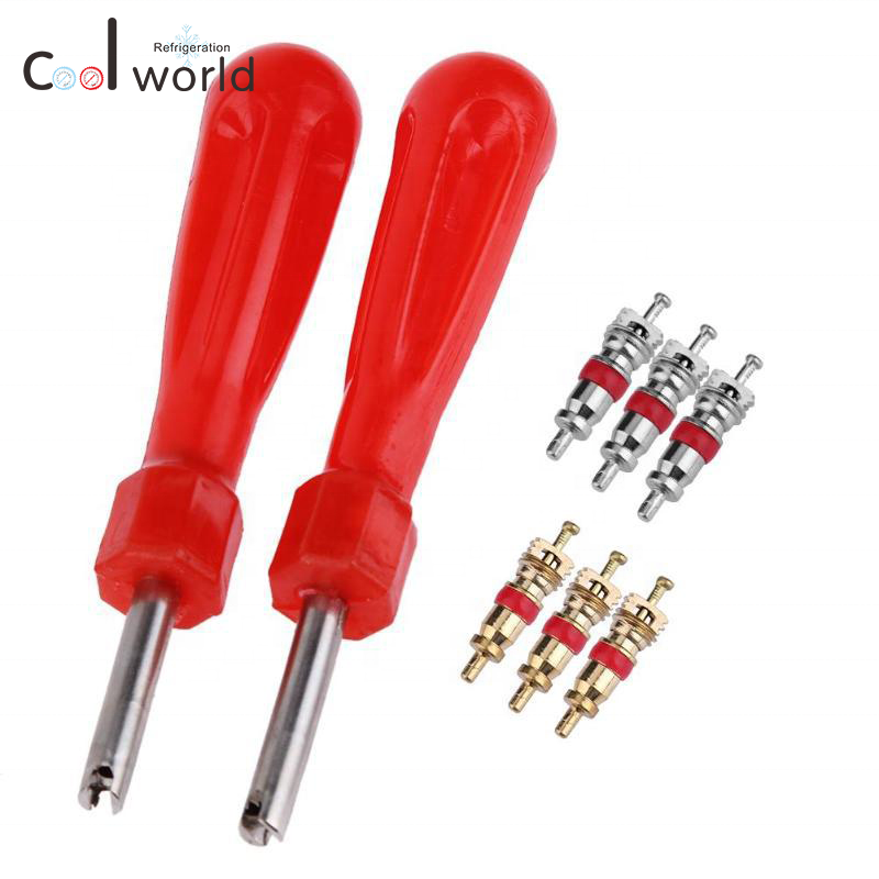 242pcs/set valve core removal tool Kit tire valve core r134a shrader valve core tire repair kit