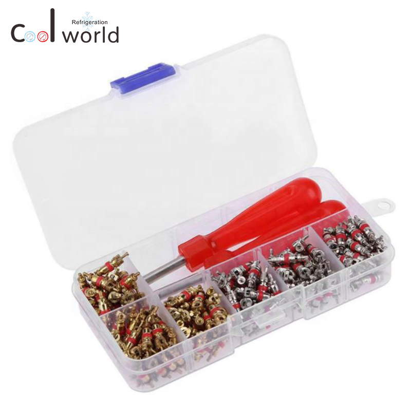 242pcs/set valve core removal tool Kit tire valve core r134a shrader valve core tire repair kit