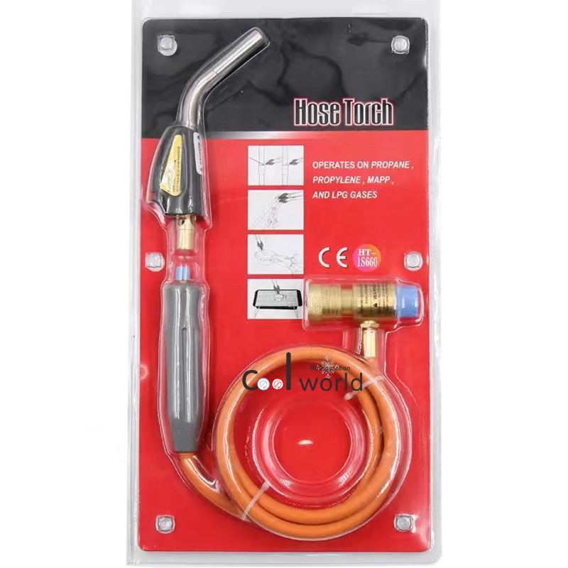 HT-1S660 MAPP Gas hand torch Self-igniting hose torch with 1.5m hose for Brazing & soldering