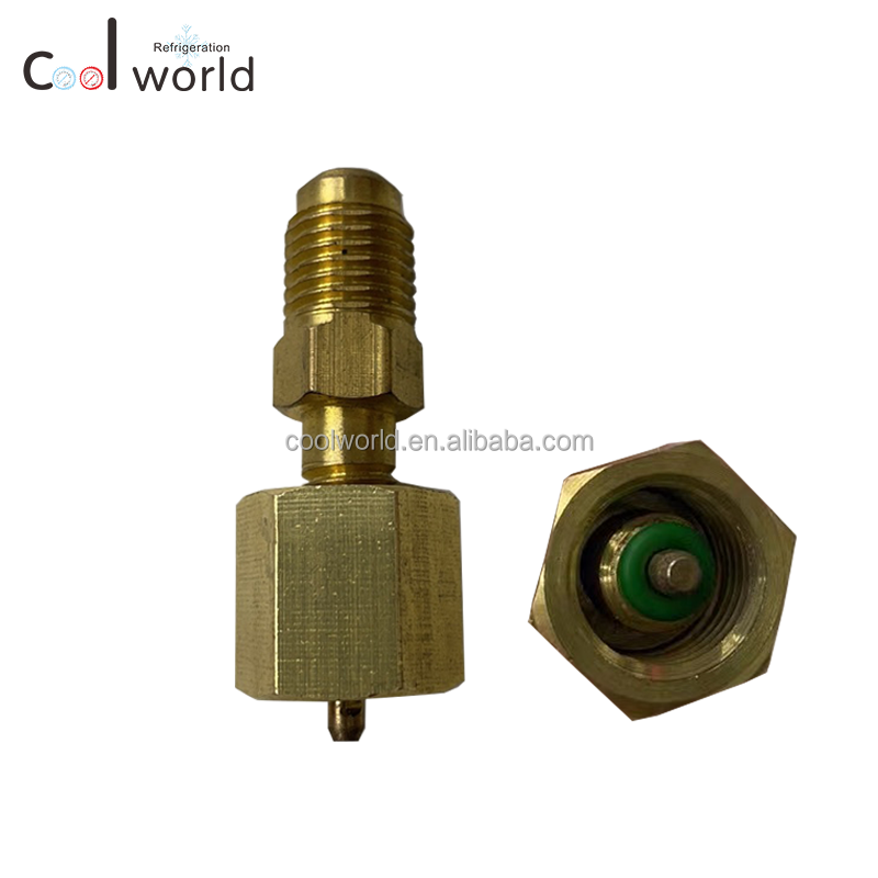 high quality r134a brass valve 1/2 American Standard Refrigerant open can tap valve with NBR seal