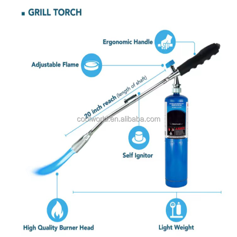 new propane torch weed burner American MAPP GAS grill torch with ignition gas torches