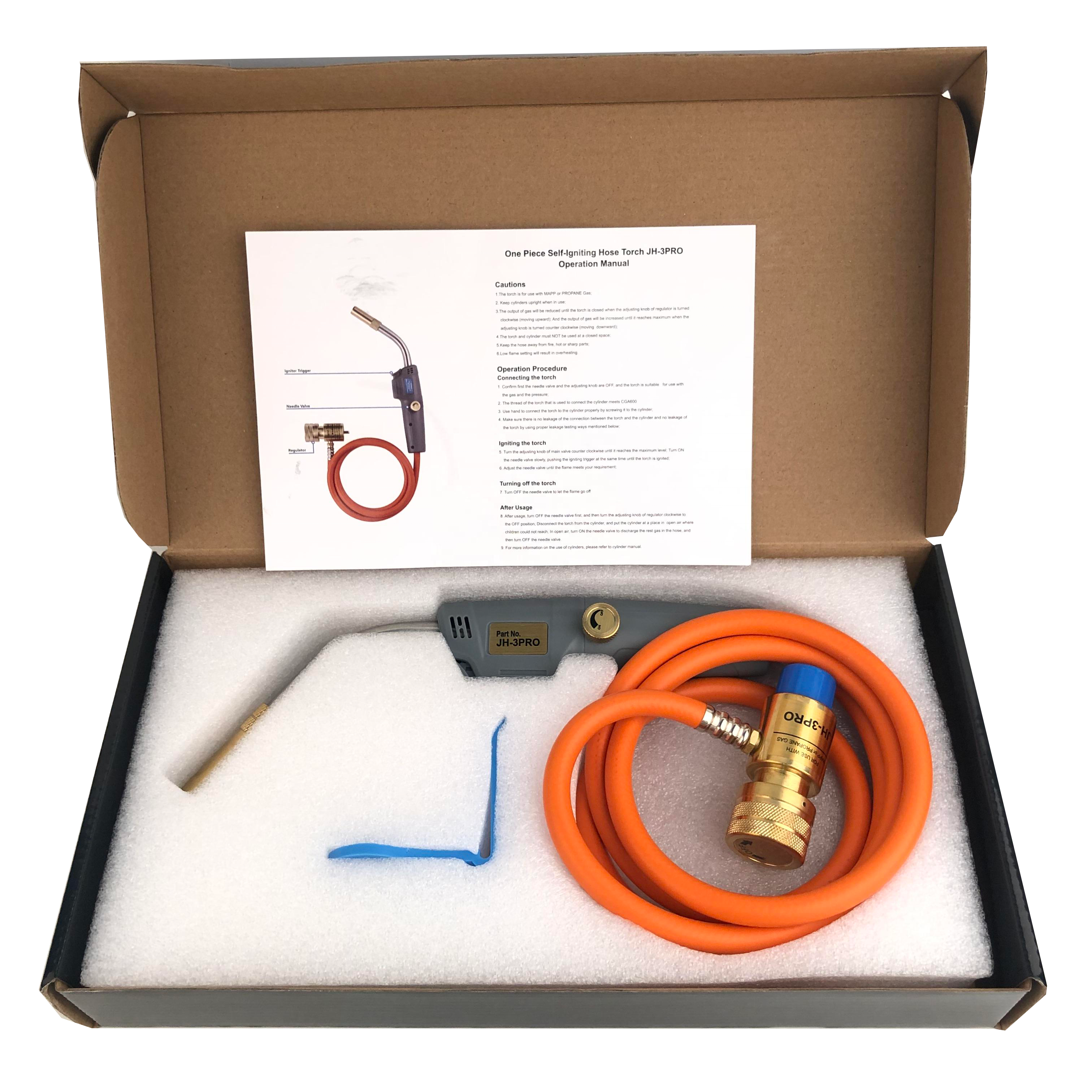 New MAPP Gas Turbo Torch with Hose,HVAC welding tool copper pipe hand torch mapp gas torch