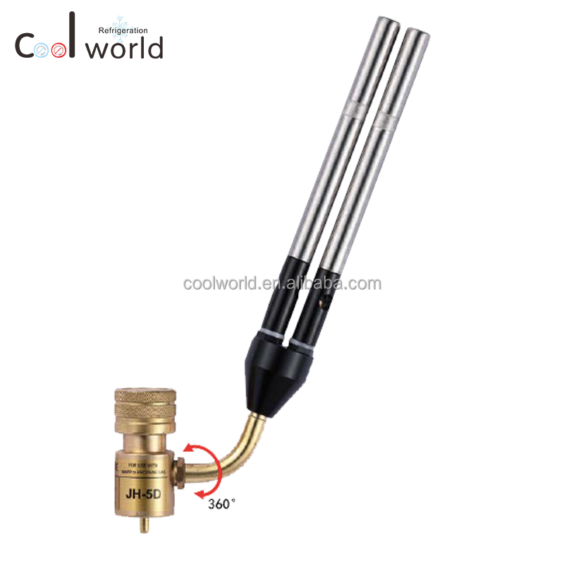 CWD-1D3 Triple tip hand torch, tips spin 360 degree soft solder 15cm copper tubing