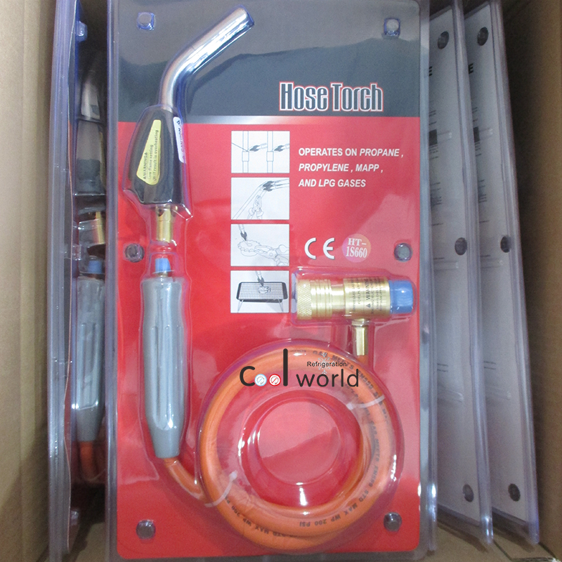 HT-1S660 MAPP Gas hand torch Self-igniting hose torch with 1.5m hose for Brazing & soldering