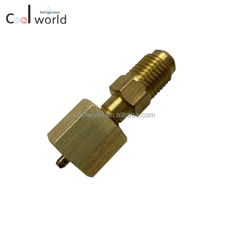 high quality r134a brass valve 1/2 American Standard Refrigerant open can tap valve with NBR seal