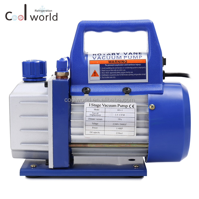 3 CFM Rotary Vane Vacuum Pump 1/4HP 110V/60HZ HVAC vacuum pump with Oil Anti-Flow Back Design