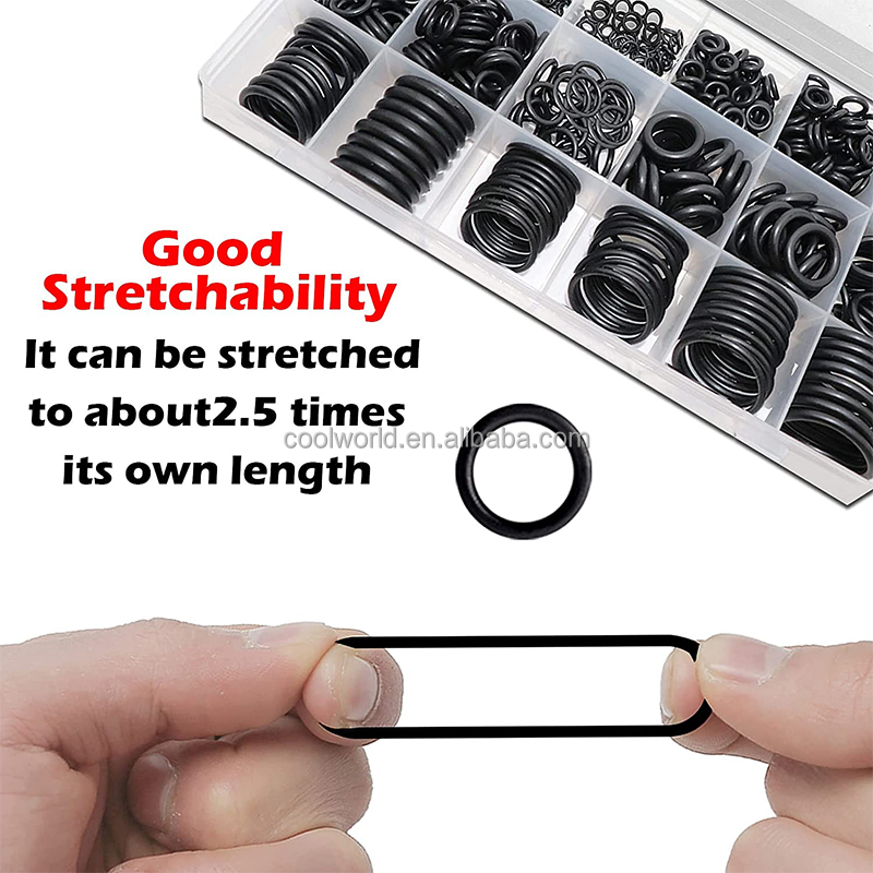 18 sizes seals 770 PCS Rubber NBR O Rings Assortment Kits for Car Repair Air or Gas Connections