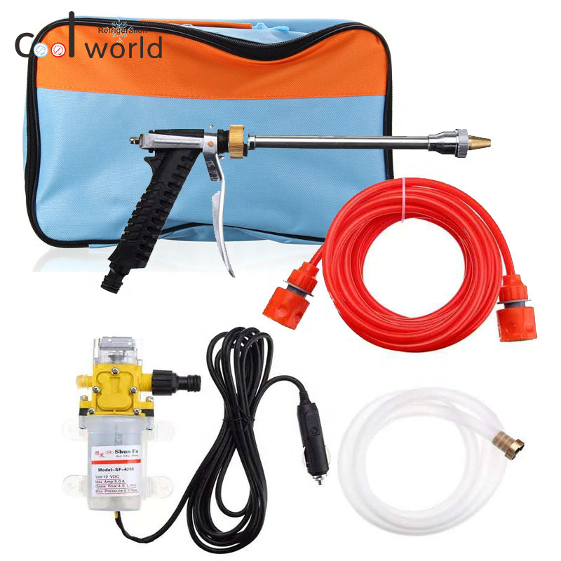 12v electric portable high pressure  car washer for travel copper household car wash tool water gun