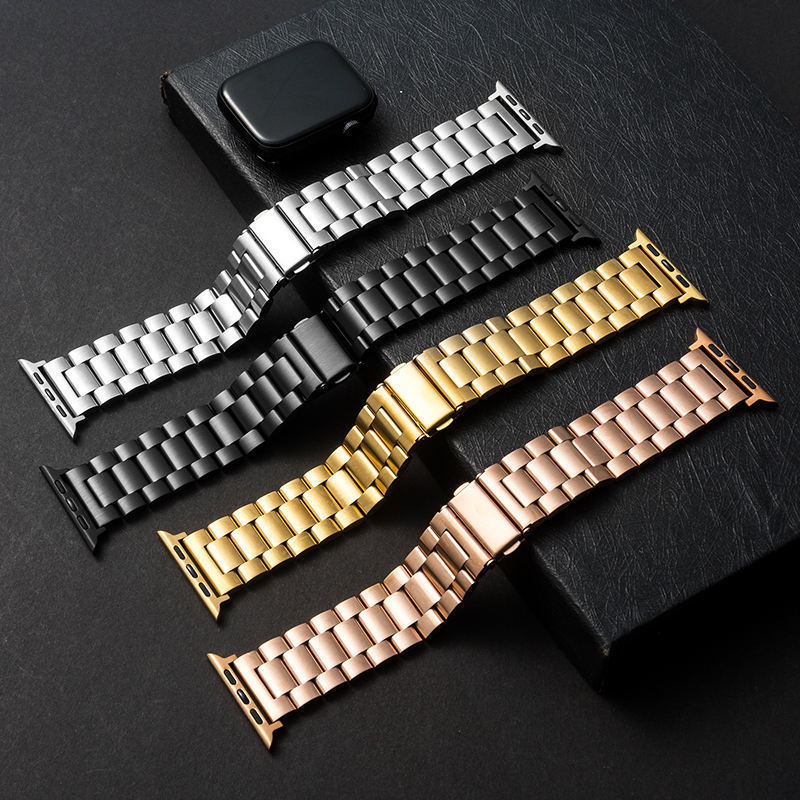 Coolyep custom luxury 40 41 44 45mm smart wrist watch band stainless steel metal strap for apple watch series 9 8 7 6 5 4