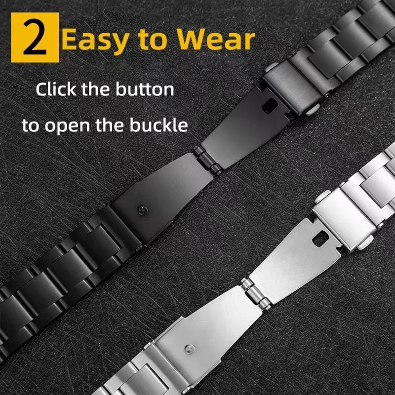 Quick detachable three-beads stainless steel watch strap metal Coolyep watch band for apple series 9 8 7 6 ultra