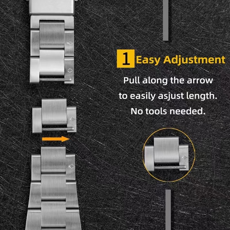 Quick detachable three-beads stainless steel watch strap metal Coolyep watch band for apple series 9 8 7 6 ultra