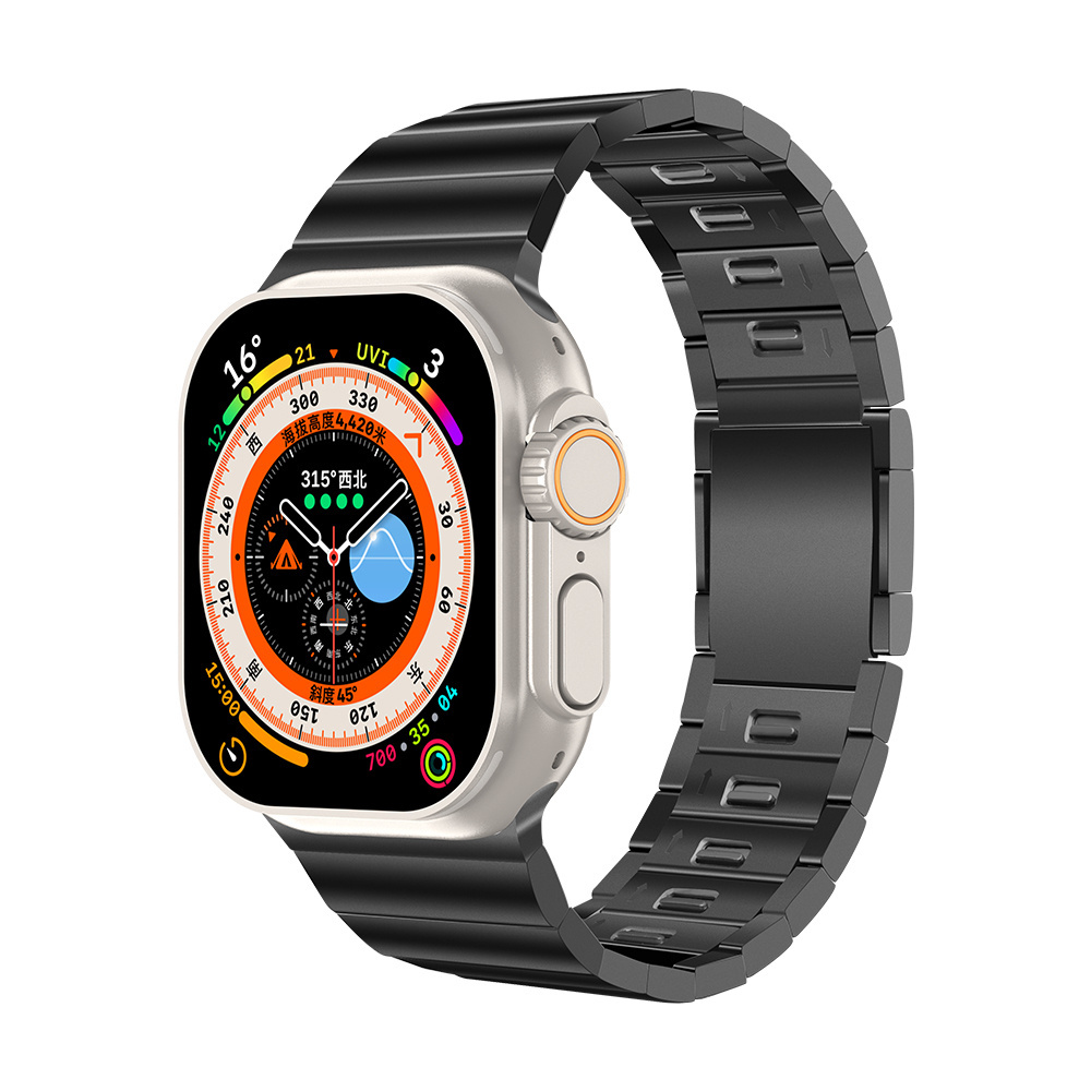 Luxury Appl Watch Ultra Titanium Color 316L Metal Band Strap For Apple Smart Watch Ultra Titanium Magnetic Buckle Band