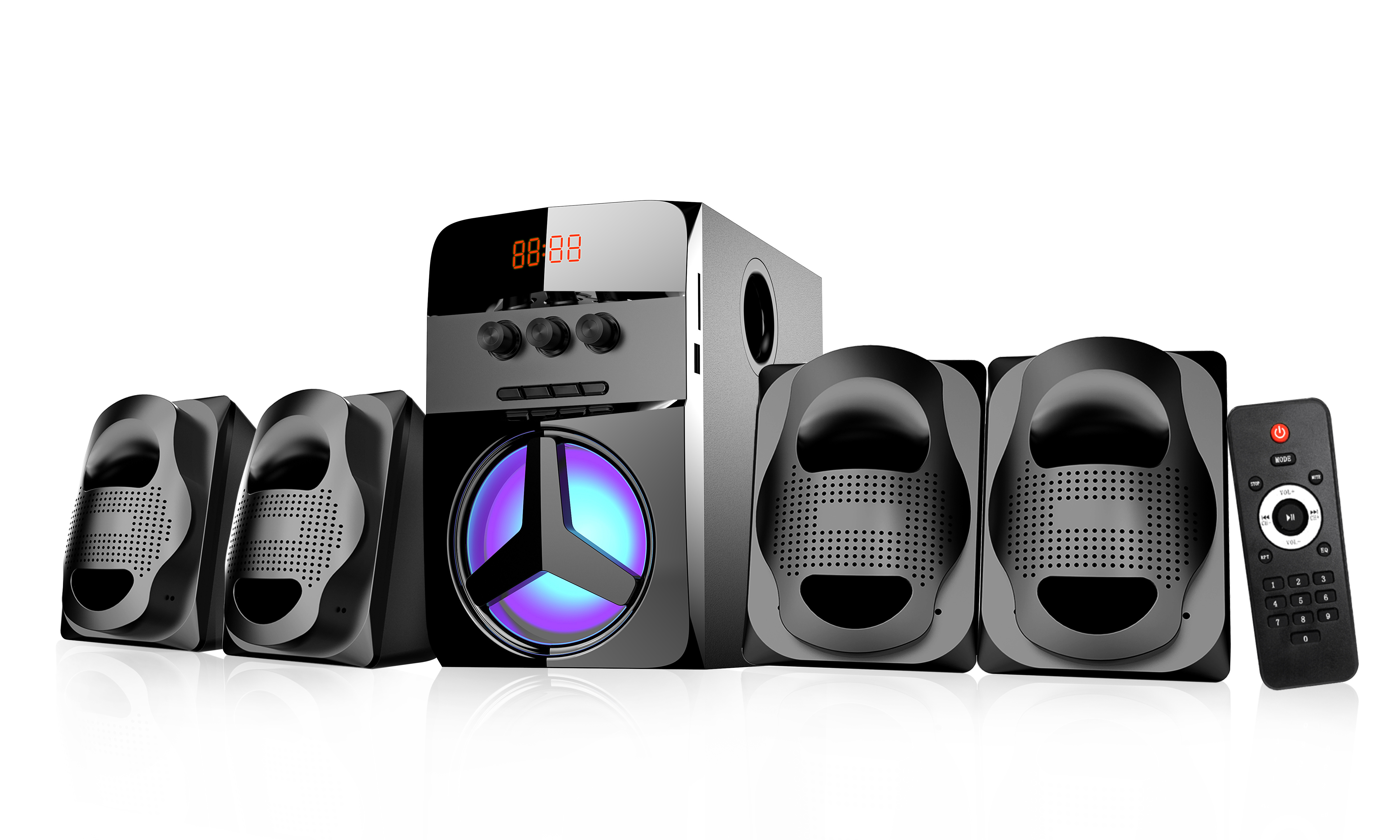 Subwoofer Surround Sound Home Theater 2.1 Channel Multimedia Speaker System Karaoke Home Theater System