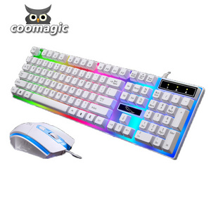 Factory wholesale led lights teclado gamer gaming keyboard and mouse combos