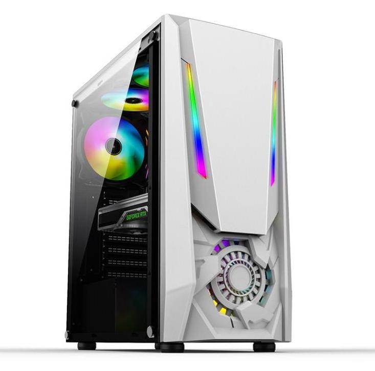 Wholesale New Designed Custom Micro ATX Tempered Glass RGB Gaming Internet Cafe Computer PC Case