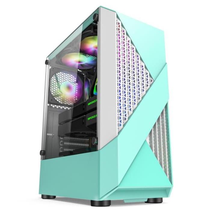 The new stylish appearance side through computer case gaming Dustproof pc hardware case