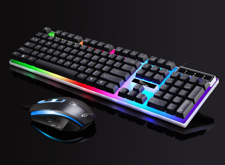 Factory wholesale led lights teclado gamer gaming keyboard and mouse combos