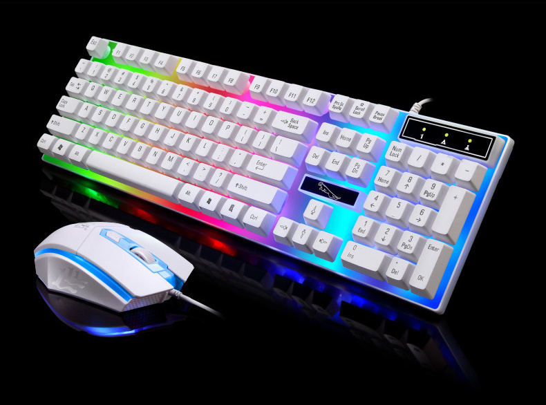 Factory wholesale led lights teclado gamer gaming keyboard and mouse combos