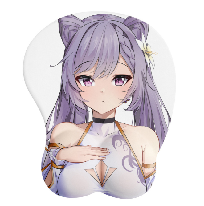 Customize wrist rest style boobs anime silicone gel white 3d extended cute keyboard custom mouse pad sex 3d breast mouse pad