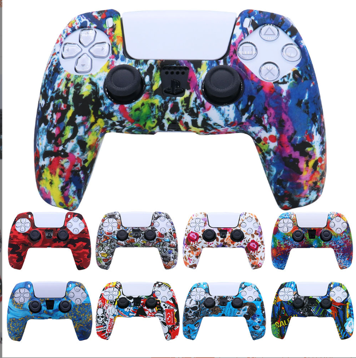 DIY customized print colorful silicone scuff unda de silicona para control joystick skin cover  for ps5 controller shell case