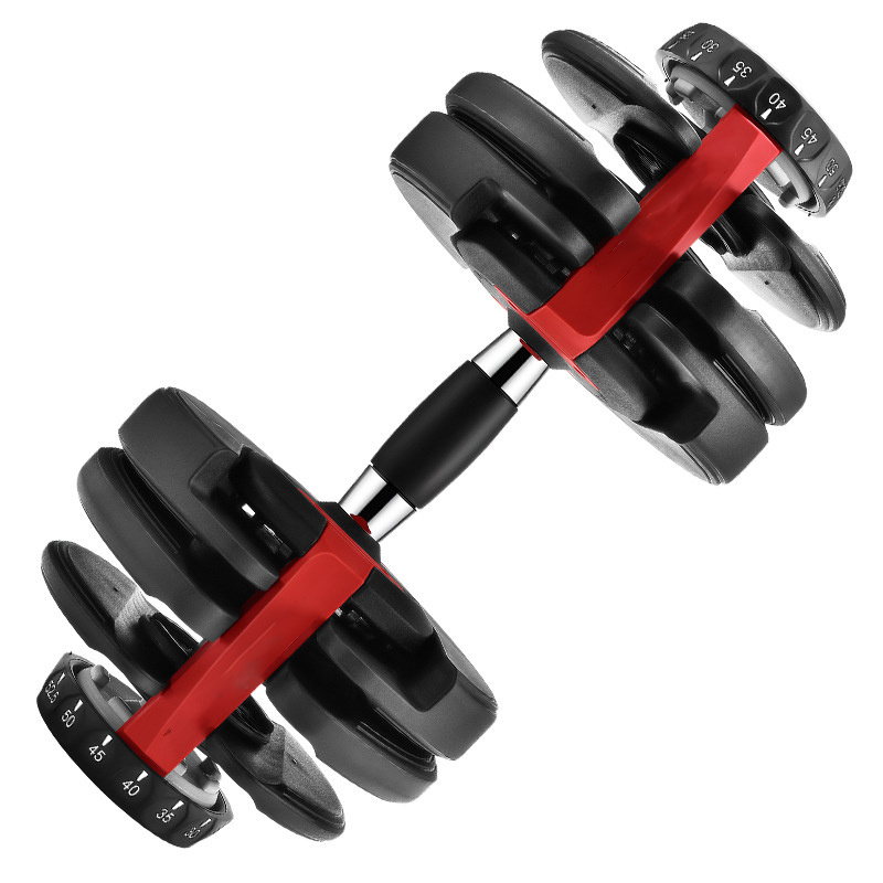 Hot selling 24kg 52.5lb Quickly adjust Dumbbell Multi Function Weights lock Adjustable Dumbbell set