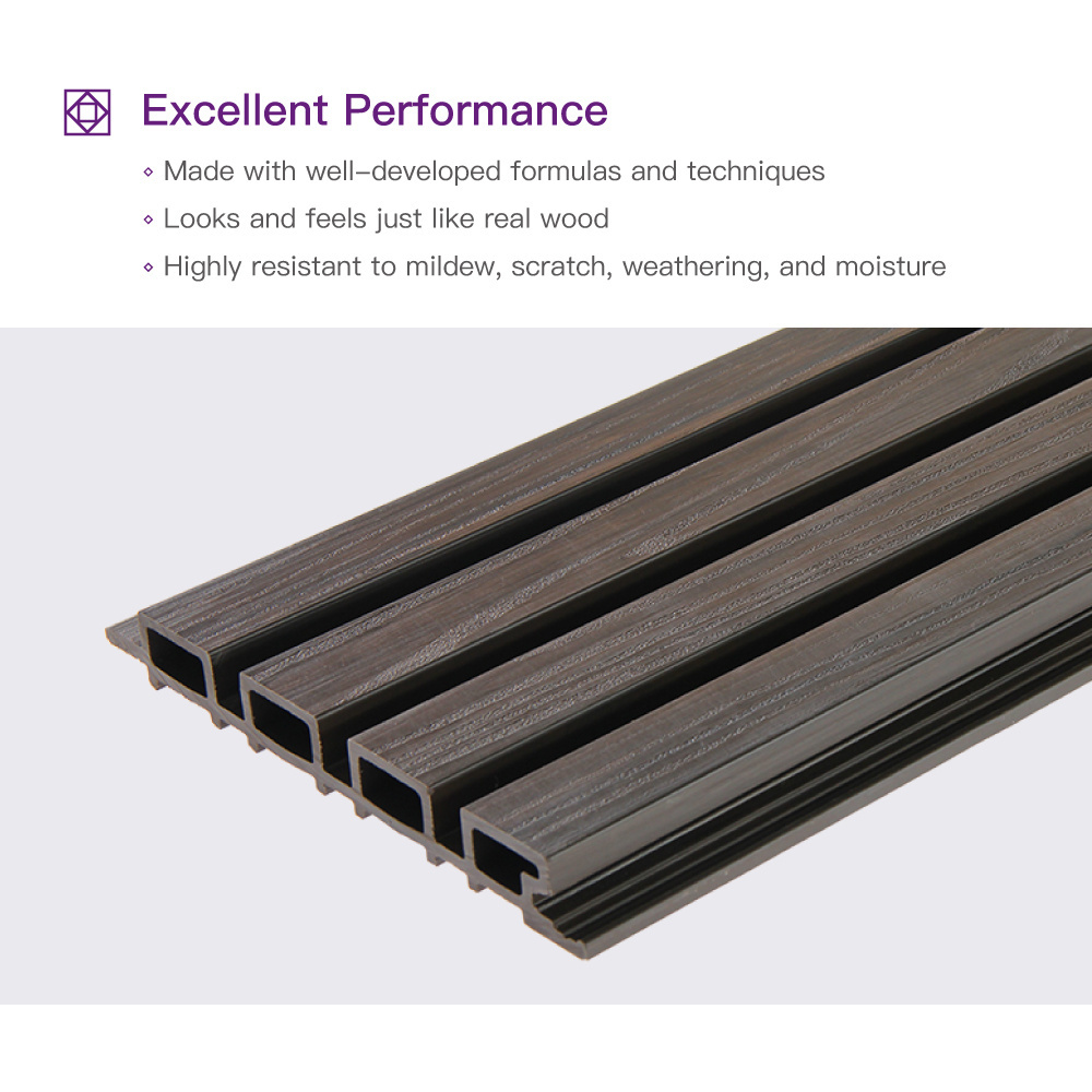 Luxury Water Proof Wood Plastic Composite Cladding Fluted Wpc Wall Panel