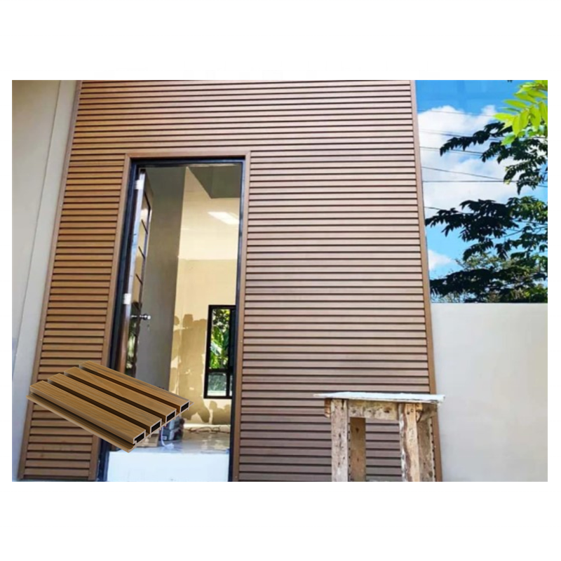 Modern Style Luxury Timber Strips 3D Exterior Walls Decorative Reclaimed Bamboo Wood Panel