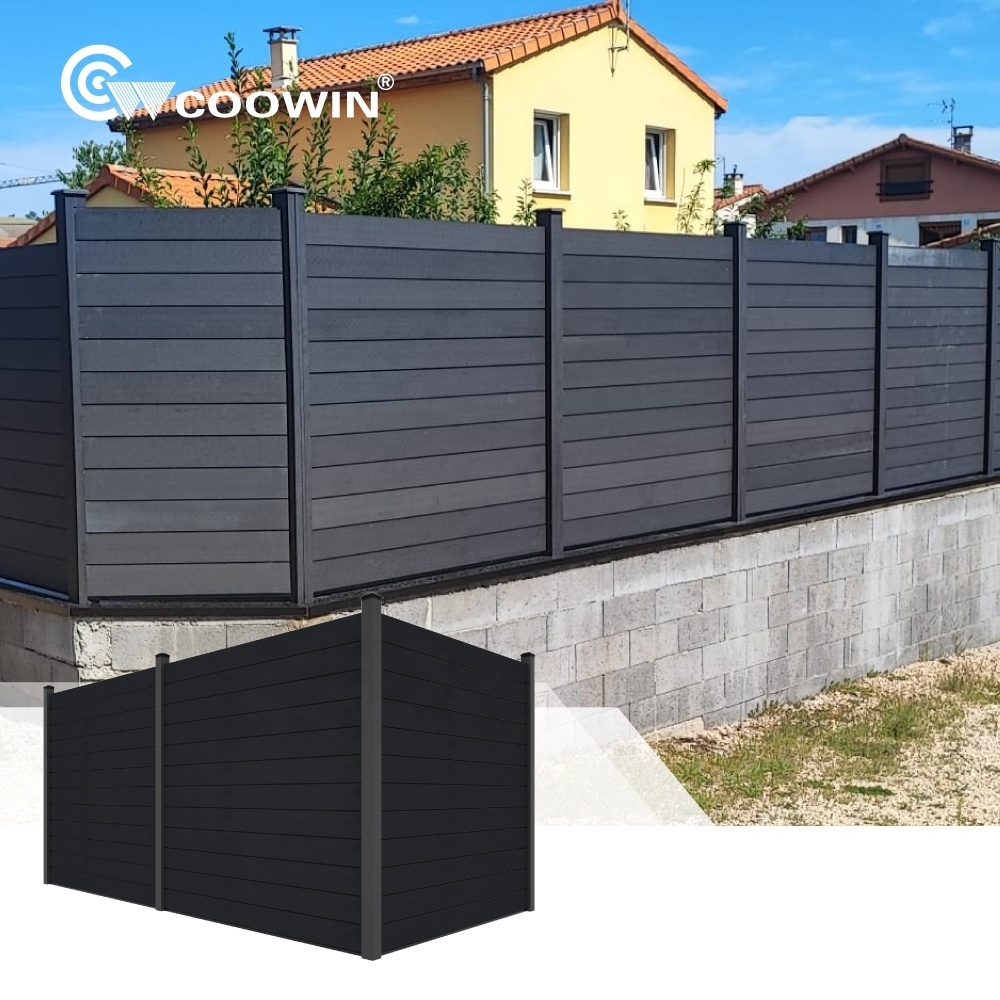 Fencing Material Outdoor Wholesale WPC Fence Panel Composite  vinyl Fence