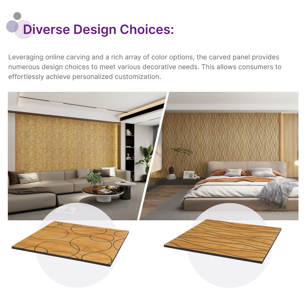 Solid Wood Oak Decorative Wall Covering Panels Sheet 3D Decorative WPC Wall Panel