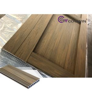 Recyclable Decoration Material Splinter Resistant Anti-UV Mildew Resistance WPC Composite Decking