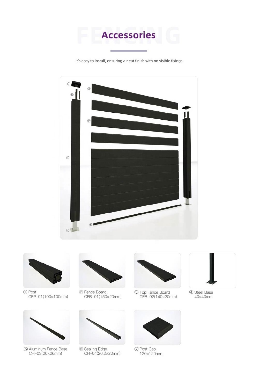 Vinyl Wood Composite Privacy Fencing Design Wpc Gate and Fence