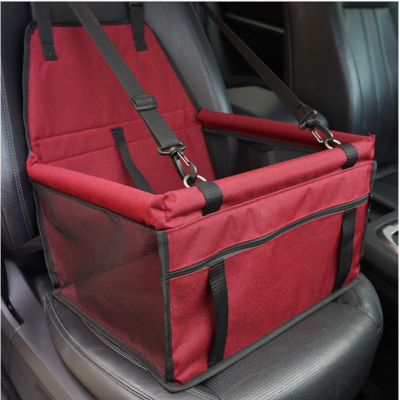 Dog Console Car Seat Comfortable Pet Booster Seat With Seat Belt Safety Stable Travel Cage Dog Carrier