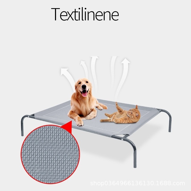 Breathable Pet Bed Dog Elevated Bed Washable Dry Quickly Cooling Solid Steel Frame Cat Dog Bed Portable Raised Pet Cot