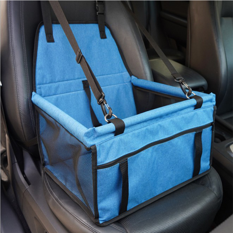 Dog Console Car Seat Comfortable Pet Booster Seat With Seat Belt Safety Stable Travel Cage Dog Carrier