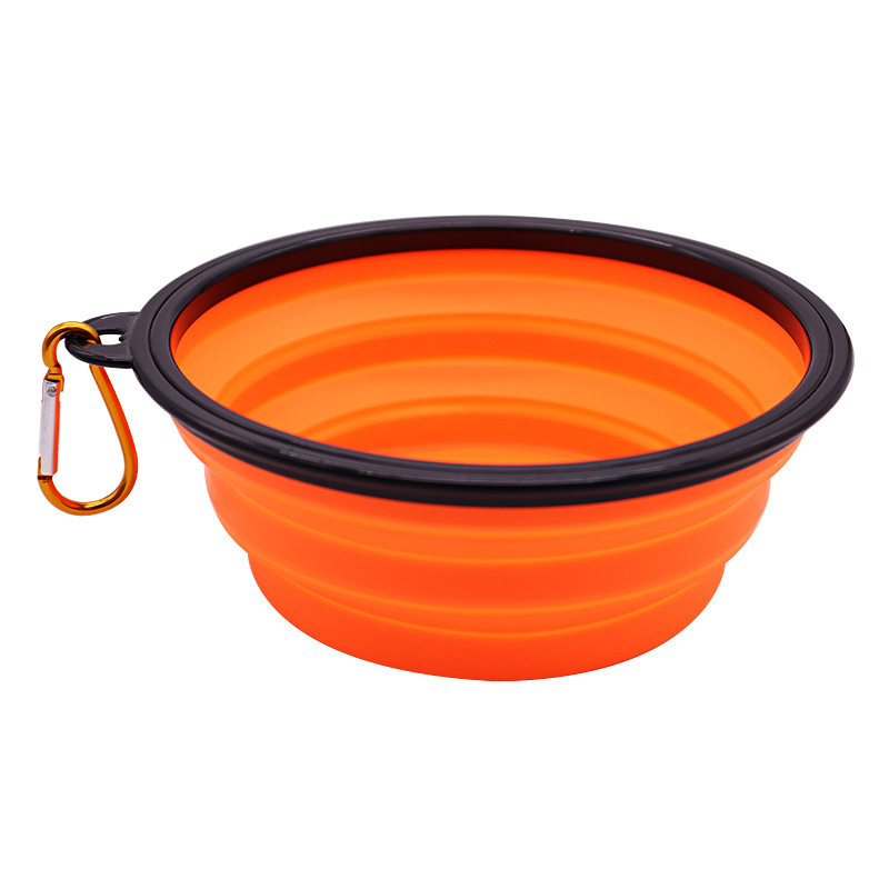 Single Ear Folding Bowl Small Silicone Dog Folding Pet Bowl Outdoor Travel Portable Cat Bowl